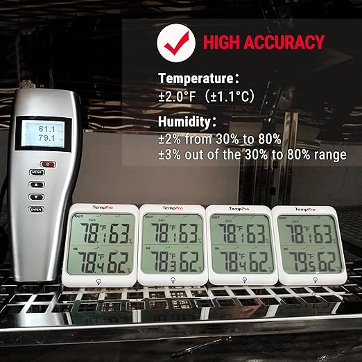 TempPro Indoor Outdoor Thermometer Wireless Hygrometer, 500FT Inside Outside Thermometer, Remote Temperature Monitor with Cold-Resistant Sensor, Outdoor Thermometers for Patio (Previously ThermoPro) - Image 5