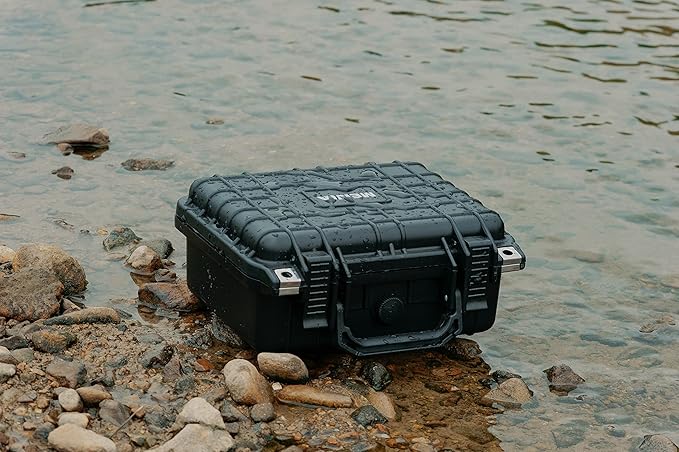MEIJIA Portable All Weather IP67 Waterproof Protective Case,Hard Camera Case,Dry Case with Customizable Foam,Fit Use Of Drones,Camera,Equipments,10.62 x9.68x4.87inches - Image 4