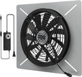 Crawlspace Ventilation Fan Basements Stainless Steel Vent Fan Window Exhaust Fan Ultra-Thin Design Reversible Airflow 400 CFM For Kitchen Garage Attic Grow Tent(Medium) by Unknown