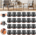 24PCS Upgraded Silicone Chair Leg Floor Protectors for Hardwood Floors, Furniture Sliders for Chair Legs, Felt Bottom Furniture Pads, Anti-Slip Round&Square Cap Covers to Scratch and Reduce Noise by Violibar