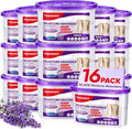 16 Pack Moisture Absorbers, 10.5 OZ Humidity Absorber Bucket, Moisture Absorbers for Closet, Dehumidifier Bucket for Wardrobes (Lavender Scent), Kitchens and Bathrooms by Unknown