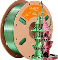 ERYONE Silk Dual Color PLA Filament 3D Printer 1.75mm +/- 0.03mm, Bicolor Filament Two Tone PLA 1KG(2.2lbs) Cardboard Spool, Red Green by ERYONE