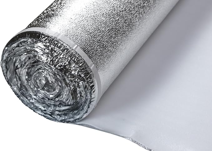 600SQFT AMERIQUE Flooring Silver Chrome Underlayment Padding with Tape & Vapor Barrier 3-in-1 Heavy Duty Foam 3MM Thick(600SF Total, Pack of 3 Rolls, 200SF/Roll) - Image 4