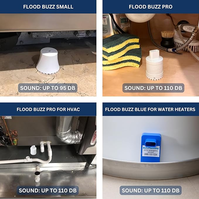 Flood Buzz Small Water Leak Alarm 6-Pack | Ready to Use Right Out of The Box, No Setup Required - Image 8
