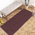 PURRUGS Dirt Trapping Door Mat 24" x 59", Non-Slip Machine Washable Entry Rug, Dog Doormat, Indoor Front Door Mat, Super Absorbent Entryway Rug for Muddy Shoes & Paws, Burgundy Red by PURRUGS