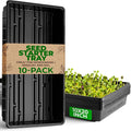 10x20 Inch Black Plastic 10 Pack Plant Propagation Tray – Growing Trays for Garden, Planting, Seedling, Soil & Hydroponic Horticulture - Microgreen Trays Grow Plants - No Drain Holes by YieldLab