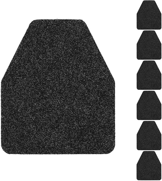 6 Pack Commercial Urinal Mats, Non-Slip Urinal Floor Mat for Men's Bathroom, Washable Rubber Urinal Pads for Business Bathroom by THMINS