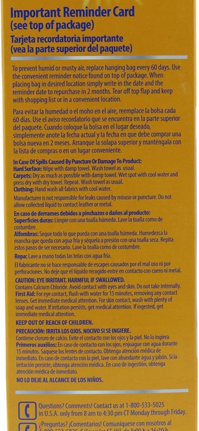 Arm & Hammer Moisture Absorber & Odor Eliminator 16oz Hanging Bag, 3 Pack (6 Bags Total) – Eliminates Musty Odors & Freshens Air for Closets, Laundry Rooms, Mud Rooms - Image 6