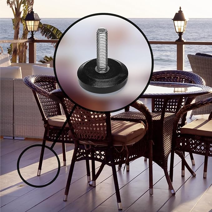Slipstick Gorilla Outdoor Adjustable Furniture Levelers (8 Pack) Weatherproof Screw in Leg Glides for Chairs, Tables, and Outdoor Furniture Feet, 1-1/8 Inch Slider Glide, M8 Thread - Image 6