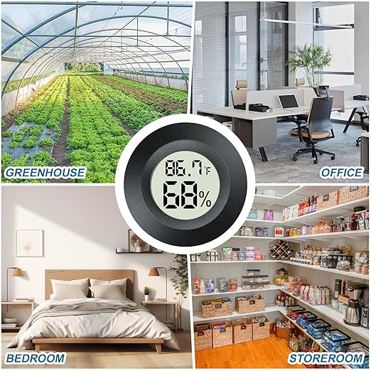 2 Pack Mini Digital Hygrometer Gauge Indoor Thermometer, LCD Monitor Temperature Outdoor Humidity Meter for Greenhouse Jars Incubators Guitar Case, Fahrenheit (℉) or Celsius(℃) - Image 7