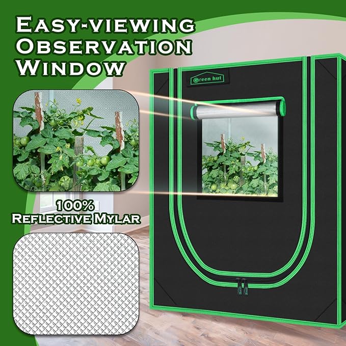 Small Grow Tent for Plants Indoor 18"x30"x36" Mylar Hydroponic Grow Tents Indoor Grow Room for Plant Fruit Flower Veg with Removable Waterproof Floor Tray - Image 3