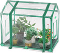 Mini Greenhouse with Potting Mat for Indoor Plant, Heavy Duty Portable Green House with Waterproof Pot Pad for Small Plants, Clear Small Plant Tent for Seed Humidity (Green) by Meonum