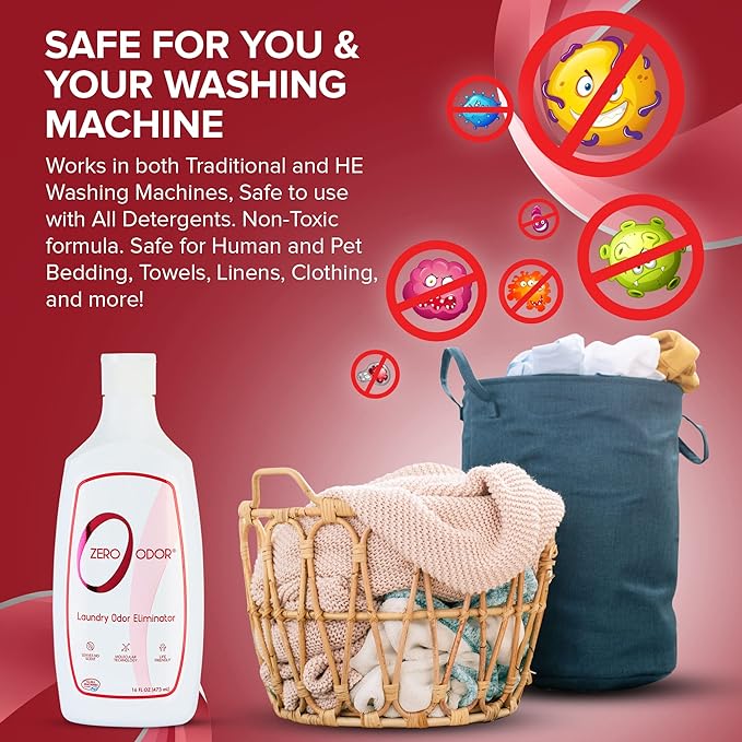 Zero Odor – Laundry Odor Eliminator - Permanently Eliminate laundry Odor – Patented Molecular Technology Best For Clothes, Towels & Linens, Shoes, Bags, Etc. - rinse and refresh Again, 16oz - Image 6
