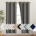 NICETOWN Grizzle Gray Vintage Linen 100% Blackout Curtains for Classroom, Thermal Insulated Curtains 72" Long, Noise Reducing Window Treatment Drapes for Gym Room, 42" Wide Per Panel, Set of 2 by NICETOWN