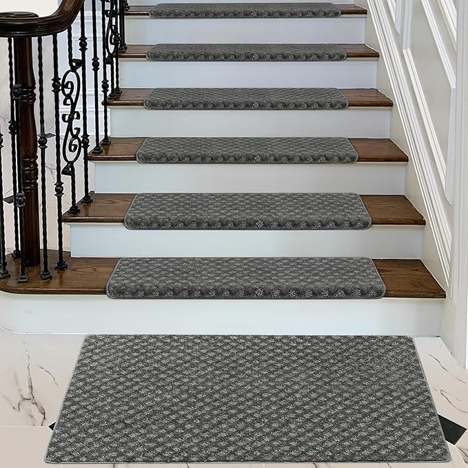 PURE ERA Carpet Stair Tread Landing Mat Tape Free Self Adhesive Non Slip Skid Resistant Indoor Doormat Area Rug Floor Mat for Kitchen Bathroom Workstations Washable 2' X 3' - Image 2