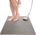 Enkosi Loofah Non-Slip Shower Mat - Shower Floors, Bathtub, Bathrooms, Wet Areas - Cushioned Bath Mat with Drain Holes - Quick Dry PVC, Secure Safety Pad Without Suction Cups (32x24 Grey) by ENKOSI