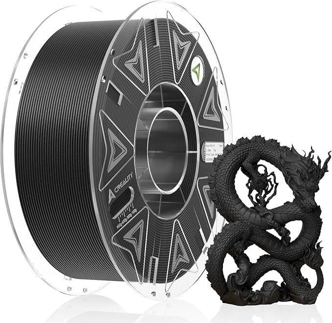 Official Creality Hyper PETG-CF (Carbon Fiber) Filament 1.75mm, High Speed Hyper PETG-CF 30-300mm/s 3D Printer Filament, Dimensional Accuracy +/-0.02mm, 1KG Spool Black, Fit Most FDM 3D Printers by Creality