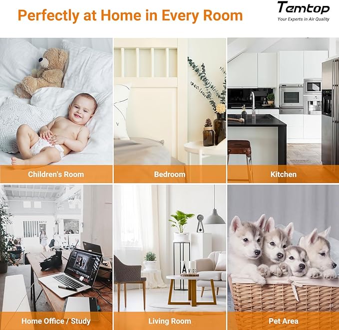 Temtop P2 Air Quality Monitor - CO2, PM2.5, PM10 Detector with Real-Time AQI, Temperature & Humidity Sensor, Bluetooth App for Home, Office, Car & Travel Use - Image 7