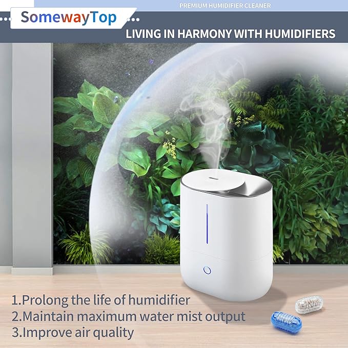[2025 VER] 20X Humidifier Cleaner, Demineralization Cartridge for Humidifier Compatible with Protec Demineralization Cleaning Ball, Homedics Humidifiers Filter Replacement & Humid Clean Cartridge - Image 7