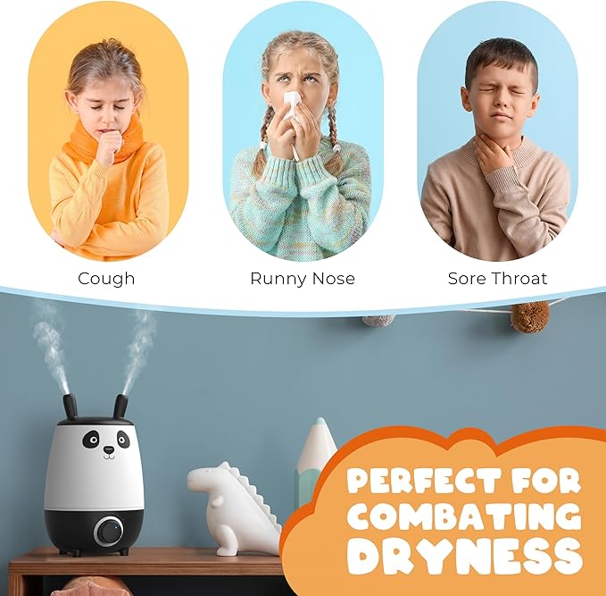 Everlasting Comfort 2.5L Kids Humidifiers for Bedroom - Easy to Clean 24HR Runtime No-Filter Quiet Kids & Baby Humidifier for Nursery, Home, Plants, Allergies, Dry Skin, Congestion, Indoor - Image 5