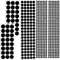 456 Pcs Small Felt Furniture Pads, Self-Adhesive EVA Foam Dot Circles, Round Felt Furniture Stickers for Desks Drawers Vases Photo Frames Cabinets Doors-Black (0.39'', 0.78'', 1.18'') by Unknown