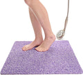 Enkosi Loofah Shower Mat Non-Slip - Anti-Slip Bath Mat for Inside Showers, Tub, Bathtub, Bathroom - Quick Dry PVC with Drain Holes - Cushioned Safety Grip - Secure for Kids and Elderly (Purple 24x24) by ENKOSI