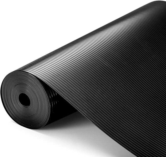Glotoch Shelf Liner 17.5" x 30 ft. - Non Adhesive Refrigerator, Kitchen, Drawer Liners, Waterproof and Durable Fridge Table Place Mats for Cupboard, Cabinet, Drawer Liner, Black by GlotochExpress