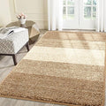 Smiry Dog Door Mat for Muddy Paws, Absorbs Moisture and Dirt, Low-Profile Entryway Mat with Non-Slip Backing, Entry Indoor Outdoor Doormat for Inside Floor (71x47 Inches, Camel, Striped) by Smiry