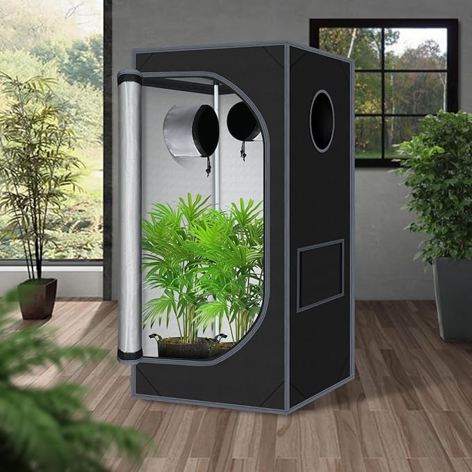 24"x24"x55" Grow Tent for Indoor Plants 600D Mylar Hydroponic High Reflective GrowTents for Plant Fruit Flower Veg Growing - Image 2
