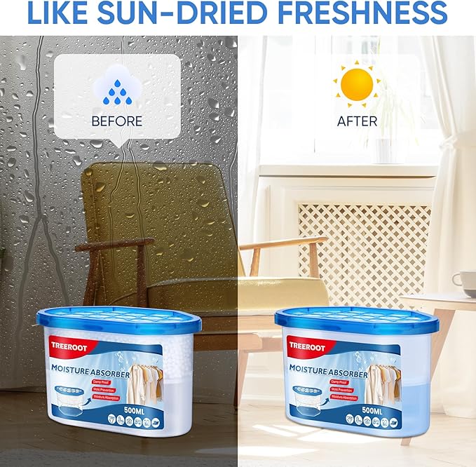 22Pack Moisture Absorbers, 10.6OZ Humidity Absorber Bucket, Moisture Absorbers for Closet, Dehumidifier Bucket for Wardrobes、 Kitchens and Bathrooms, Fragrance Free Humidity Absorber - Image 7