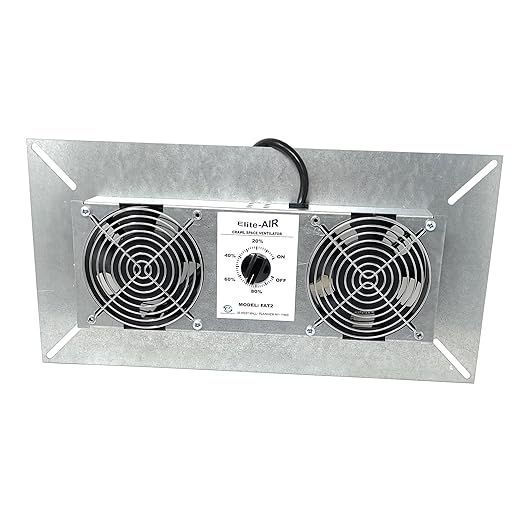 Elite-Air FAT2 220 CFM Dual Fan Crawl Space Ventilator with Dehumidistat - Image 2