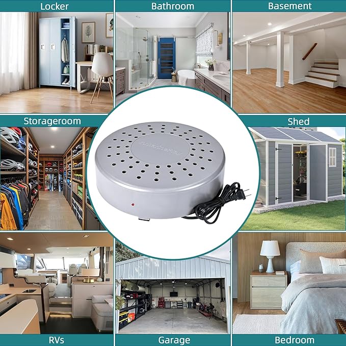 Air Dryer for Ship Boat RV,Storage Room,Small RV Boat Dehumidifier Ship Dryer to Dry and Warm Air Circulator for Enclose Space-RV/Boat/Basement/Garage/Cabin/Bathroom,Low Power Draw Micro Dehumidifier - Image 7
