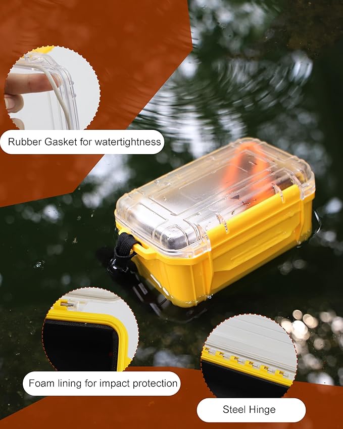 Small Waterproof Box Dry Box Waterproof Storge Container Small Watertight Dry Boxes for Kayaking Boat, 6.5" L x 4.3" W x 3.4" H - Image 5