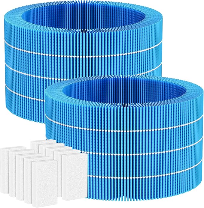 2 Pack Humidifier H35i Wick Filter Replacement Compatible with Blueair Premium Smart Humidifier 3.5L for Large Room Soothing Water Vapors Through Particle & Mineral Collect,10 Pack Sponge Filters by Cabiclean