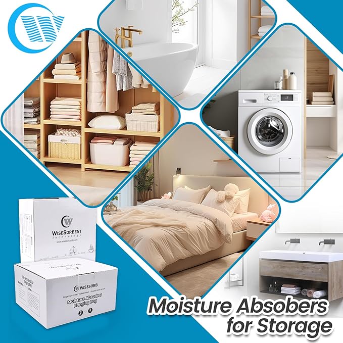 500G 3 Pack Hanging Moisture Absorbers Dehumidifier Bags - 17.6 oz Calcium Chloride Desiccant for Closet, Bathroom, Bedroom – Double Leak-Proof Design & Dual-Sided Absorption - Image 6