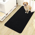 OLANLY Dog Door Mat for Muddy Paws 44x24, Absorbs Moisture and Dirt, Absorbent Non-Slip Washable Doormat, Quick Dry Chenille Mud Mat for Dogs, Entry Indoor Entryway Carpet for Inside Floor, Black by OLANLY