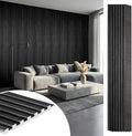 96 * 6 8-Pack WPC Solid Interlocking Grille,Black by LARWORKS