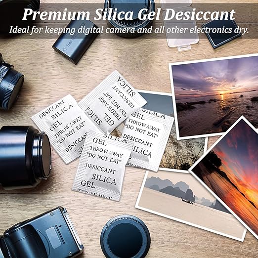 100PCS 5 Gram Premium Silica Gel Packets, Desiccant Packs for Storage, Moisture Absorbers, Humidity Dry Bags, Rechargeable Transparent Silicone Dessicants Dehumidifier for Electronics, Shoes, Jewelry - Image 4