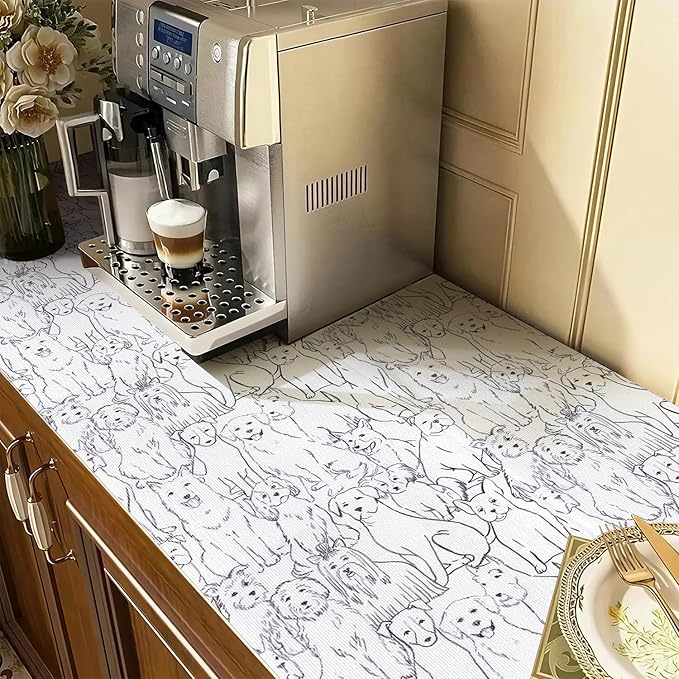 Animal Shelf and Drawer Liner for Cabinets, 12IN x 20FT Non-Adhesive and Strong Non-Slip Dog Shelf Cabinet Drawer Liners for Kitchen, Waterproof Cupboard Liners,Easy to Clean - Image 8
