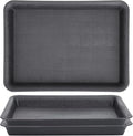 GREANER 3 Packs Plant Tray, 11 Inch Black Seed Starter Tray Rectangular, Heavy Sturdy Plant Saucer for Outdoors and Indoors Use by GREANER