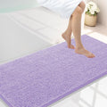 Smiry Luxury Chenille Bathroom Rugs 44x24, Extra Soft and Absorbent Shaggy Bath Mat, Machine Washable, Non-Slip Plush Carpet Runner for Tub, Shower, and Floor, Home Decor Accessories, Purple by Smiry