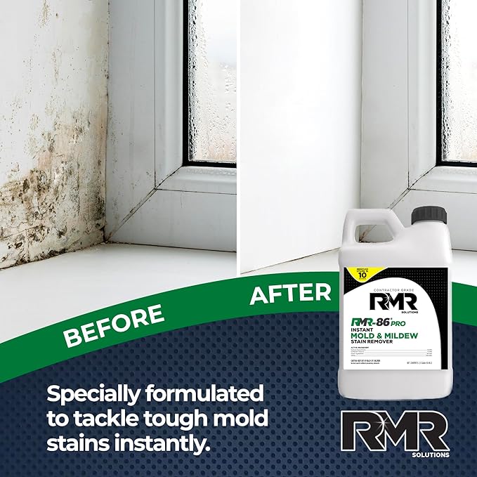 RMR-86 Pro Instant Mold Stain & Mildew Stain Remover - Contractor Grade Cleaning Solution, Professional Quality Formula, Odor Removal, 2.5 Gallon, 2 Pack - Image 7