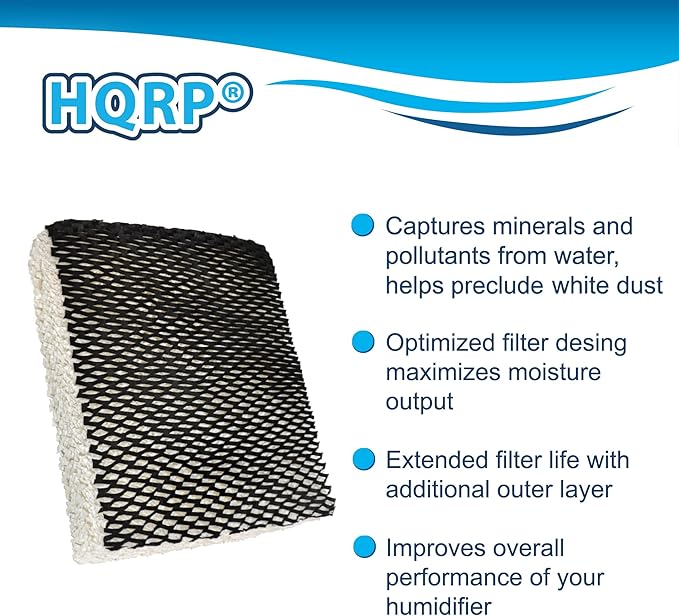HQRP 2-pack Humidifier Wick Filter for Bionaire C22, C33, W2, W2S, W6, W6H, W6S, W7, W9, W9H, W9S Humidifiers, part 900 900CS 900X Replacement - Image 3