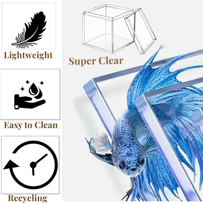 KissYou Acrylic Box with Lid 2 Pieces Clear Square Cube Jewelry Storage Box Small Plastic Containers for Weddings, Candies & Accessories - Image 3