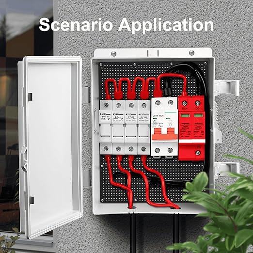 Outdoor Electrical Junction Box, ABS Water Resistant Enclosure with Internal Mounting Panel & Hinged Cover (13" H* 9.2" L* 3.7" W) - Image 3