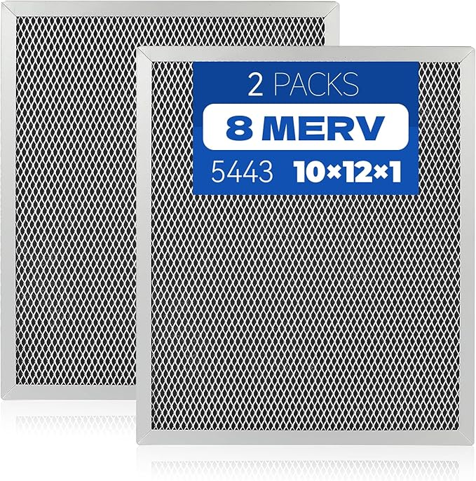2-Packs 5443 Washable MERV 8 Dehumidifier Filter 10x12x1 Compatible with AprilAire Whole-House Models1830 1850 1852 and Ventilation Models 8191 8192 Replacement Filter by XFIBER