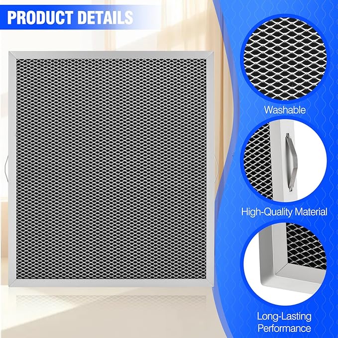 Dehumidifier Filter MERV 8 Washable 5881 Replancement for AprilAire Whole Home Dehumidifier Models E080, E100 8192A 12”x13.5”x1” Pack 2 - Image 5