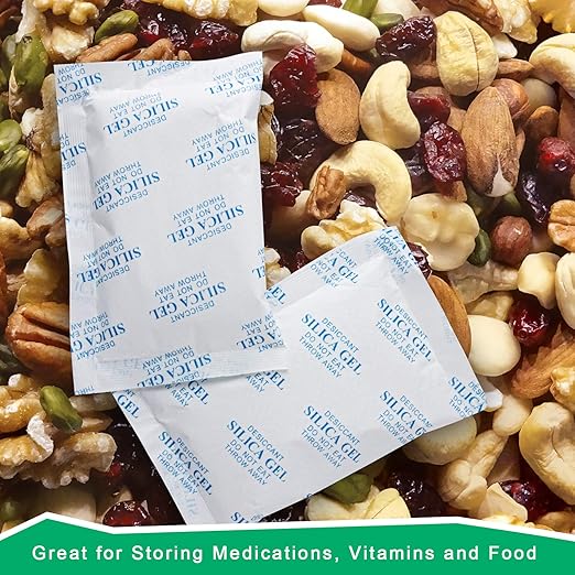 O2frepak 5 Gram(200Packs) Food Grade Moisture Absorbers Silica Gel Packs Desiccant for Storage,Food Safe Dessicant Silica Gel Packets for Moisture Storage Control - Image 3