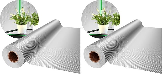 VIVOSUN 6 Mil Mylar Film Roll, 4 ft. x 50 ft. Diamond Film Foil Roll, Heavy-Duty Reflective Film for Grow Tent, Warm House, and Grow Room (50 ft.) (Pack of 2) by VIVOSUN