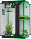 VIVOSUN 2-in-1 4x3 Grow Tent, 48"x36"x72" High Reflective Mylar with Multi-Chamber and Floor Tray for Hydroponic Indoor Plant Tent by VIVOSUN
